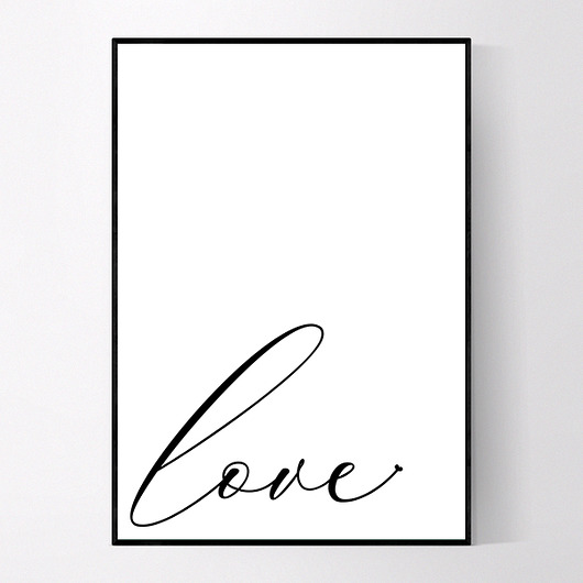 Plakat z napisem Love no.2 MUKKO