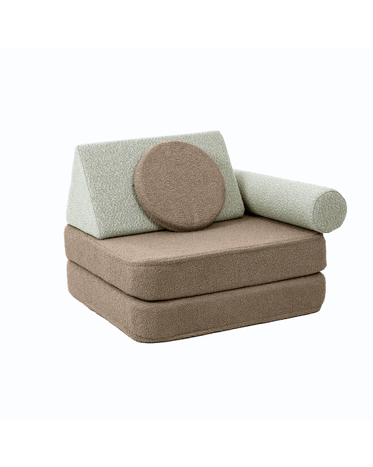 meble do pokoju dziecka Fotel  Montesorri Playlo Brązowy tor przeszkód