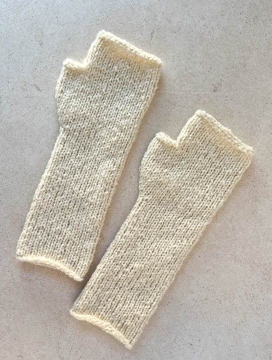 rękawiczki damskie Rękawiczki damskie, wiosenne mitenki ecru