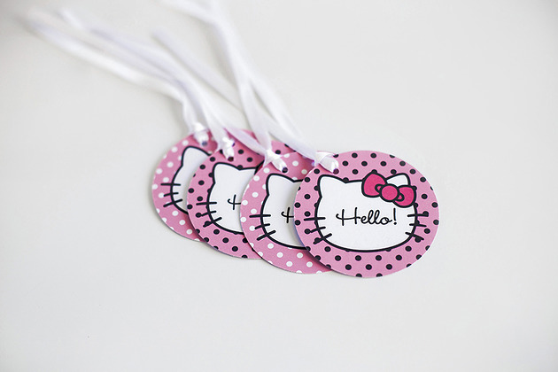 akcesoria dziecięce - różne Etykietki personalizowane HELLO KITTY