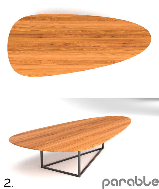 Ława kawowa o owalnym kształcie 2 Parable Furniture