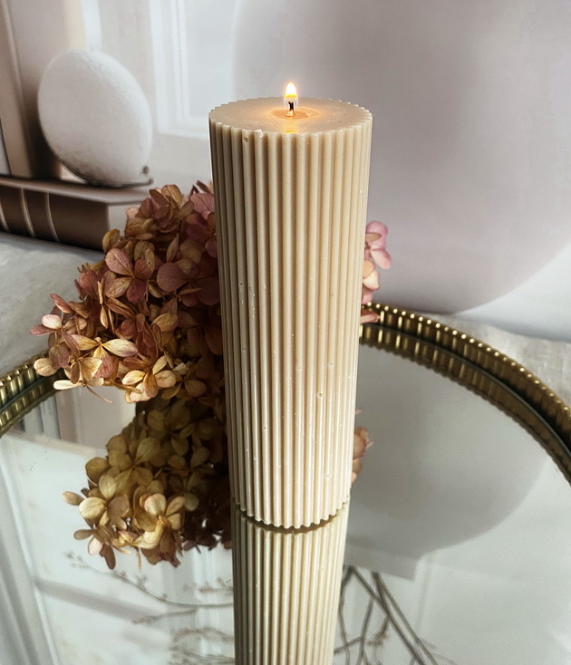 świeczniki i świece Świeca ekologiczna sojowa dekoracyjna kolumnowa "Linea" 150x50mm