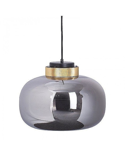 lampy wiszące Lampa Wisząca Szklana Mirror Szara