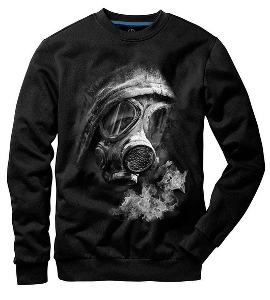 bluzy męskie Bluza marki UNDERWORLD unisex Gas mask