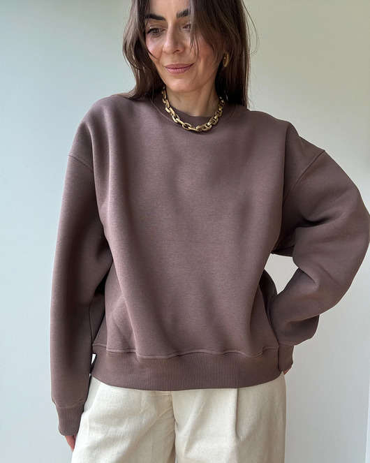 bluza bez kaptura damska Bluza Soho choclate
