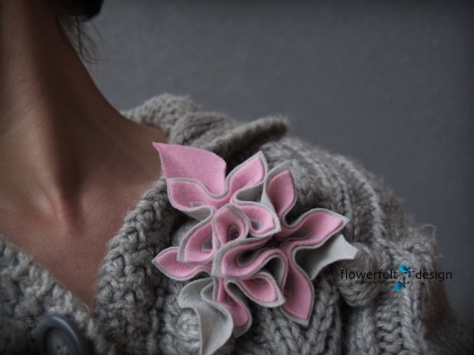 szaroróżowa FlowerFelt Design