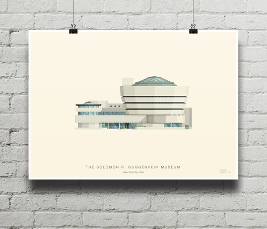 Solomon R. Guggenheim NY - plakat minimalmill