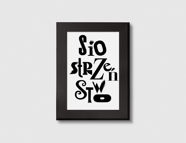 grafiki i ilustracje Siostrzeństwo grafika typograficzna w drewnianej ramce A5