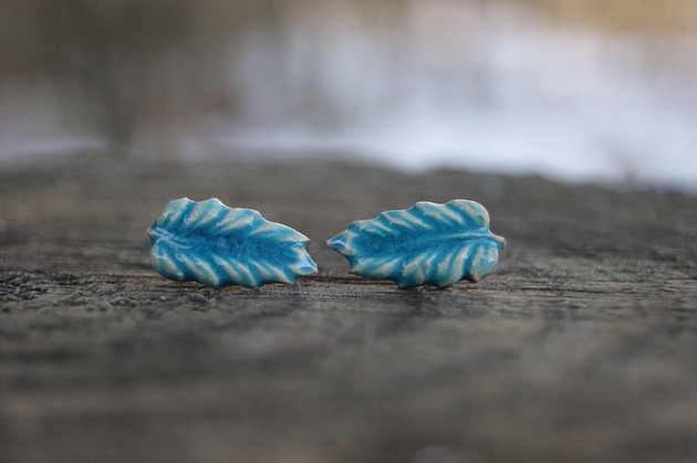 kolczyki ceramiczne Kolczyki ceramiczne Elf z Turkusowej Laguny