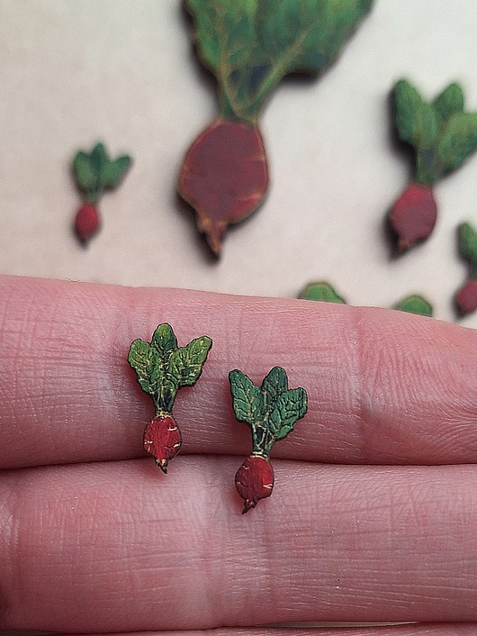 kolczyki drewniane Ty buraku!