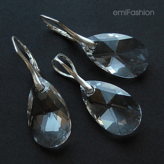 Komplet kryształ Swarovski Pear Crystal MAREMI Jewelry