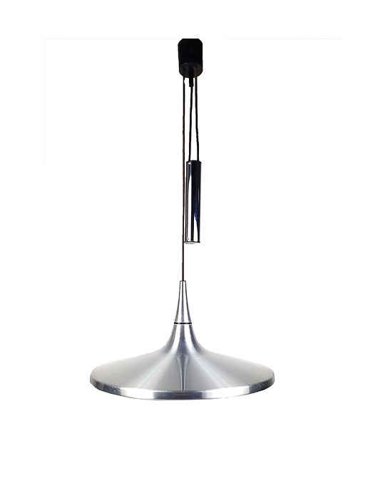 lampy wiszące Lampa wisząca z przeciwwagą Erco, pro.A.F. Gangkofner z lat 70.
