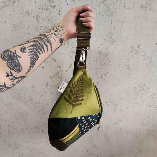 saszetka nerka Nerka gigant unikat liść paproci