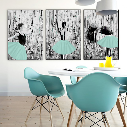 TRYPTYK 50X70 BALETNICE SEN MIĘTA 3SZT. plakat Be ART