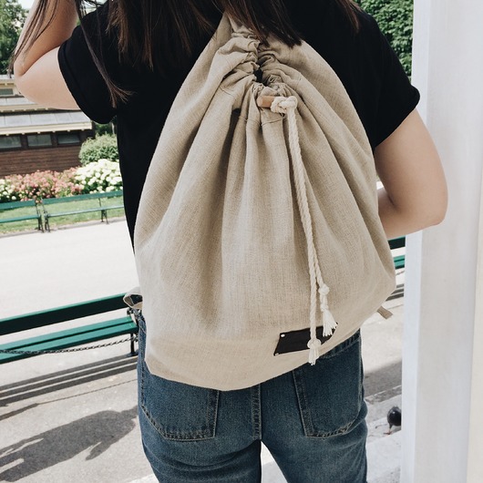 Worek BACKPACK len 100% MARII ANEETT