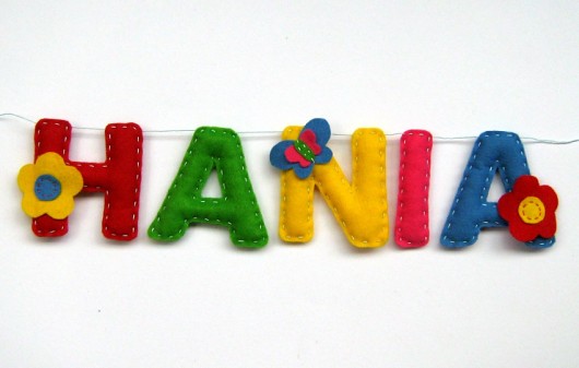 Literki z filcu - HANIA locoloro