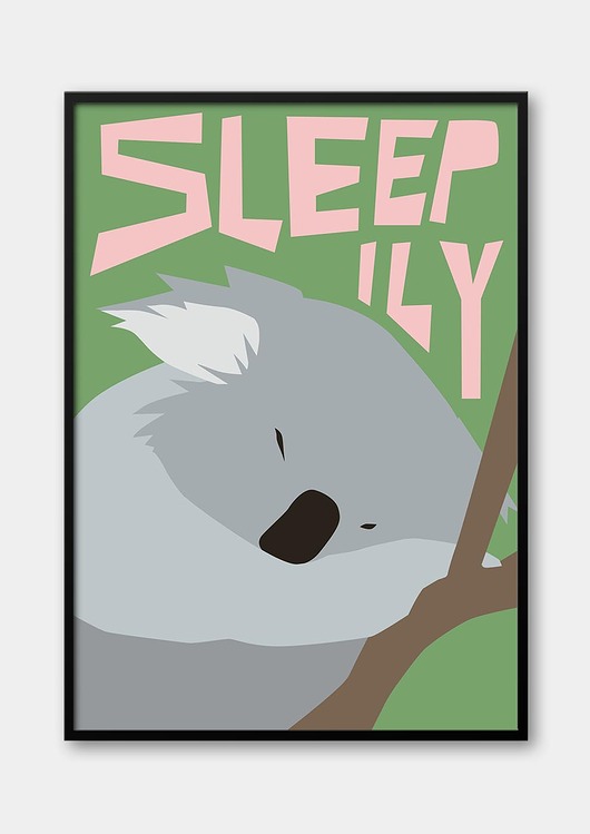 obrazy i plakaty do pokoju dziecięcego Plakat Sleepily - Śpiąco