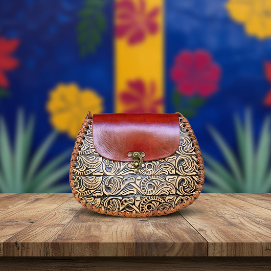 torby na ramię Torebka skórzana Rala kwiaty ręcznie robiona