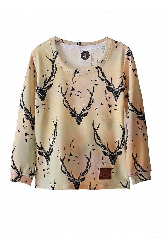 bluzka deer colorful  Little Gold King