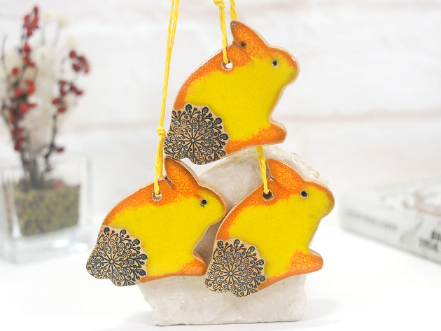 ozdoby wielkanocne Ozdoby wielkanocne - ceramiczne zajączki