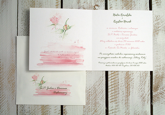 zaproszenie - Pastelove Peonie Clasic 10szt. Studio Mini Forma