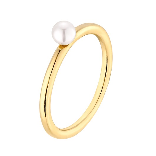 pierścionki złote Pierścionek srebrny pozłacany z perłą