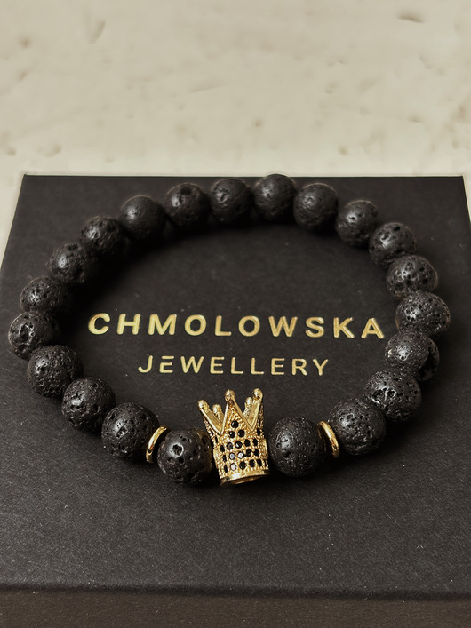 biżuteria męska Bransoletka  męska Lawa Korona