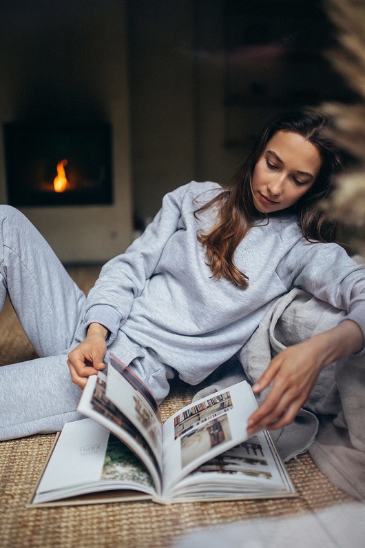bluza bez kaptura damska Bluza KLASYK melanż