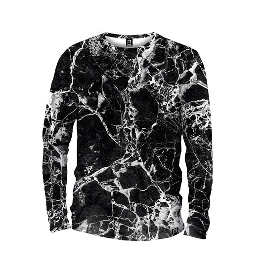 bluzy męskie Koszulka Longsleeve Męska DR.CROW Marble Black