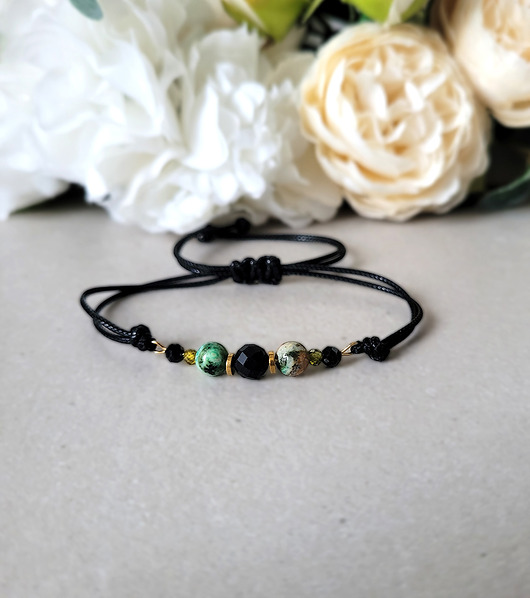 bransoletki z kamieni naturalnych Ochrona z Turmalinem