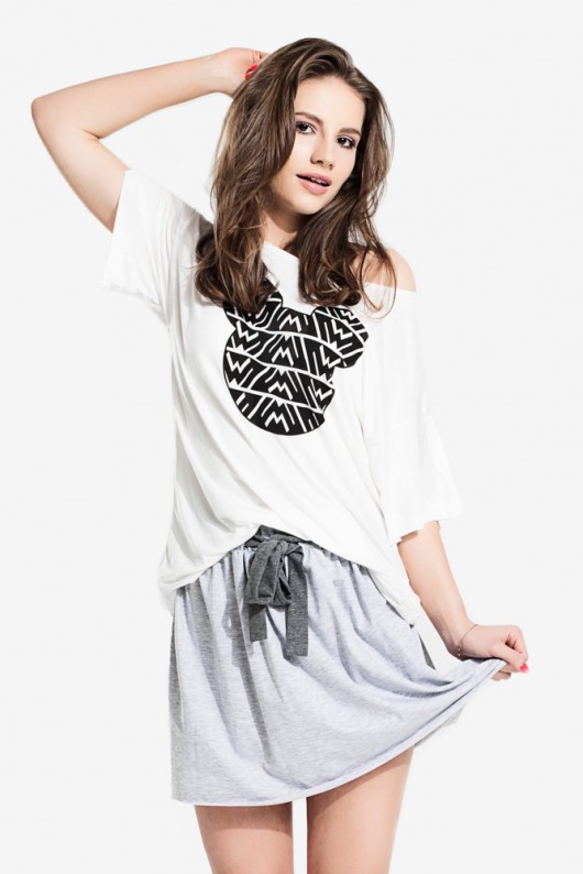 Mouse tee short mint-and-pepper