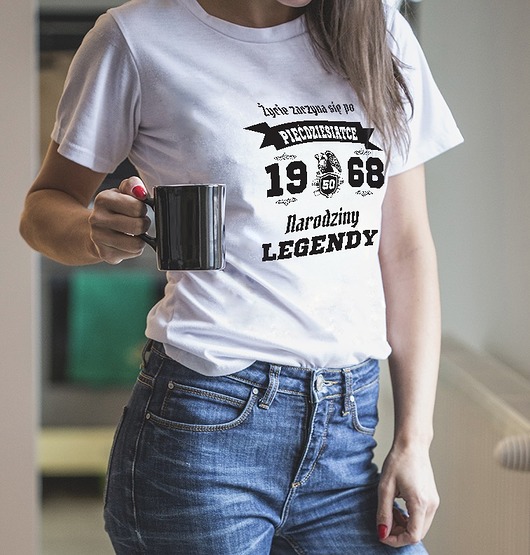 T-shirt damski - ŻYCIE ZACZYNA SIĘ PO 50 AllbagAllprints