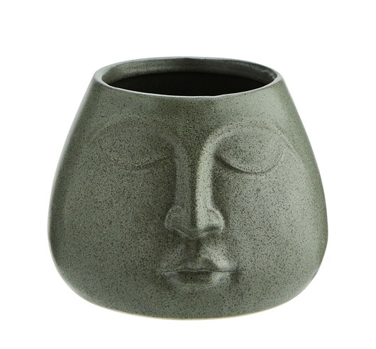 Doniczka,osłonka Face Imprint,kamionka,13,5 cm Home Design