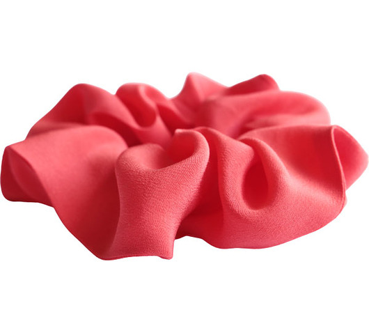 Jedwabna gumka do włosów handmade czerwona assembleage