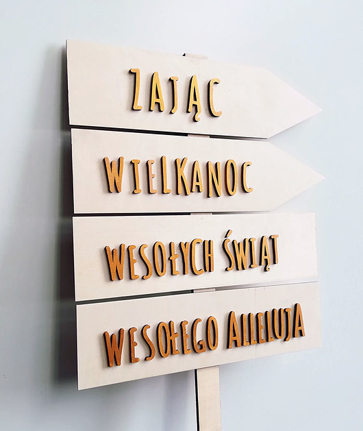 ozdoby wielkanocne Wielkanocny drogowskaz