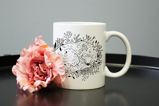 Kubek 330ml Śpiący wilk AllbagAllprints