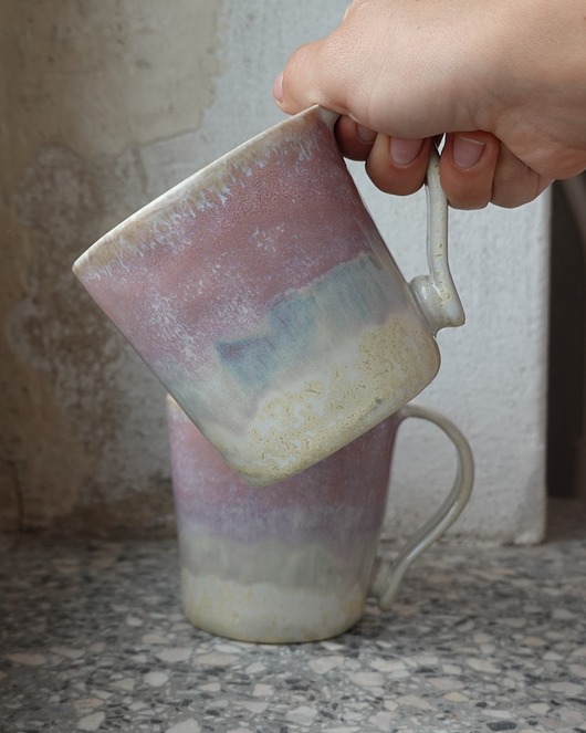 kubki Kubek ceramiczny różowy