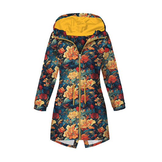 kurtki damskie Kurtka parka damska - VINTAGE CHINESE FLOWERS