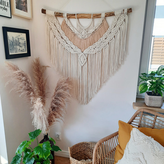 makramy Makrama Nightingale boho na ścianę ślubna ozdoba
