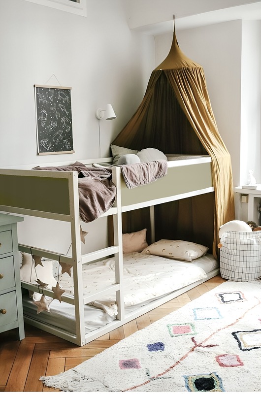 naklejki ścienne do pokoju dziecka Zielone naklejki na łóżko Ikea Kura