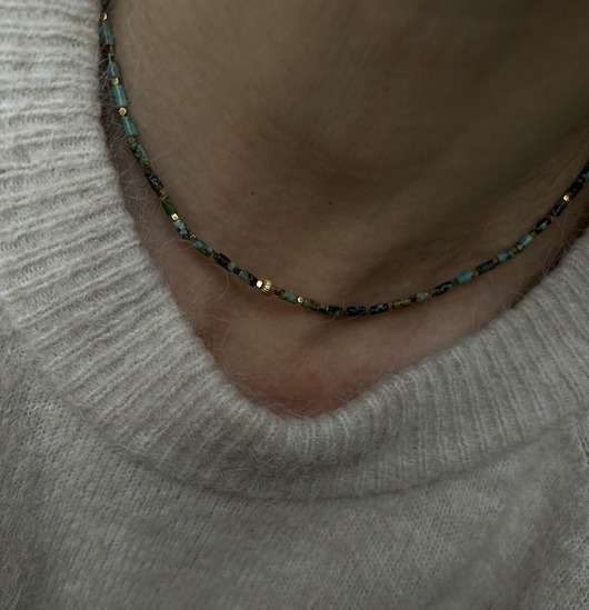 chokery Siła - choker z turkusem Afrykańskim