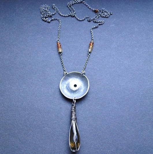 wisiory Wisior Kwarc i granat