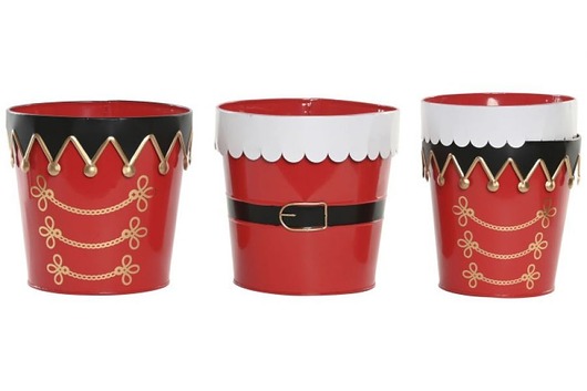 dekoracje świąteczne Osłonki na doniczki  3 szt. 20x21x21 cm NICOLAUS