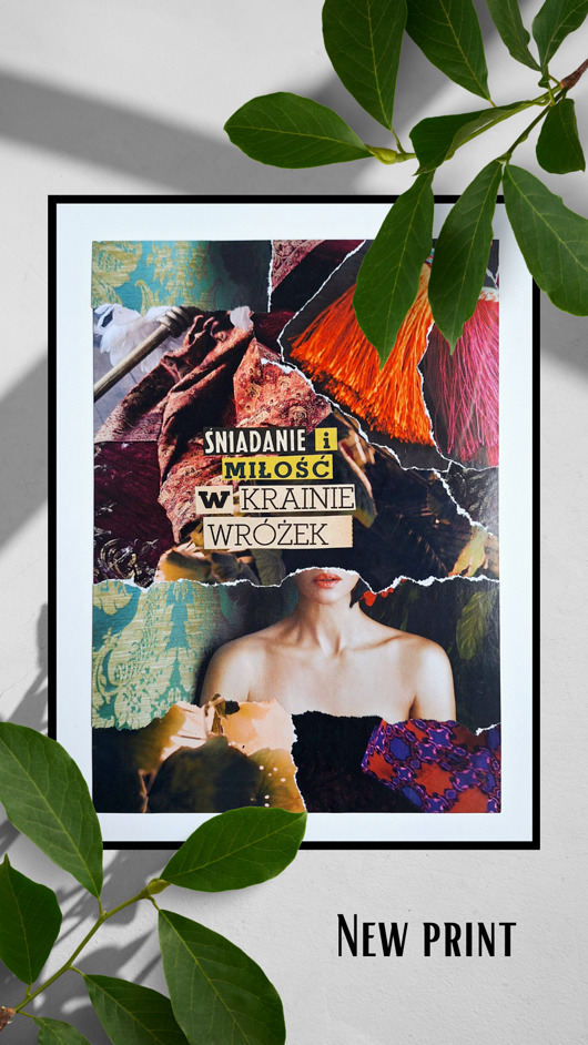 plakaty W krainie wróżek - kolaż analogowy (print)