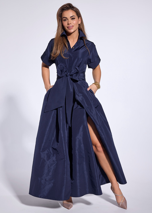 sukienki maxi damskie Suknia Ginette granatowa
