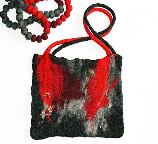 SZARO-CZERWONA TOREBKA personalDESIGN