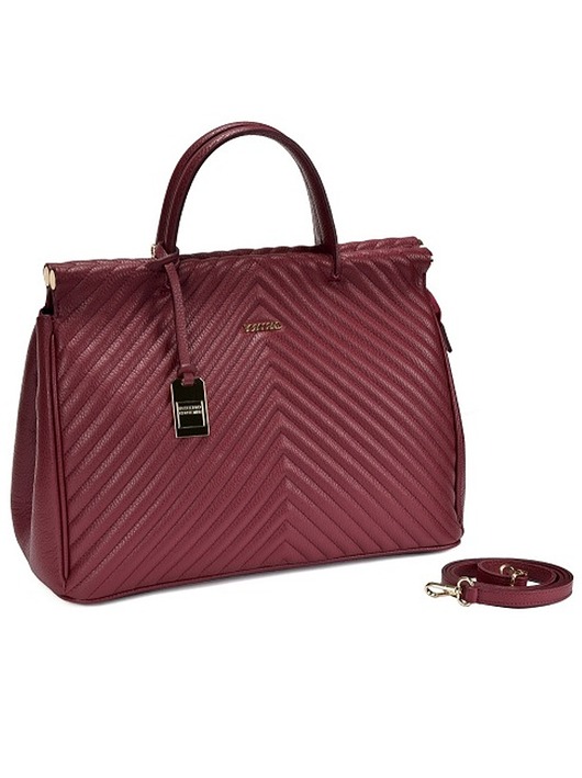 torby na ramię Torba Skórzana - bordowy Shopper (5320)