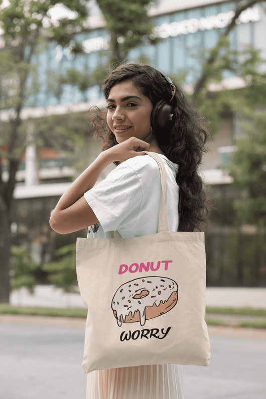 torby na ramię Donut worry torba bawełniana eco