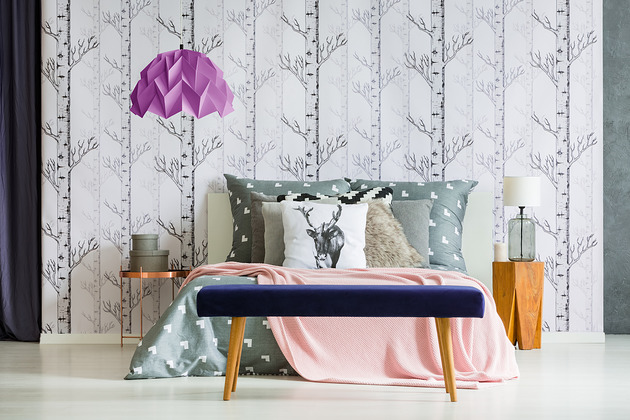 lampy wiszące Lampa wisząca origami ICEBERG M fioletowa