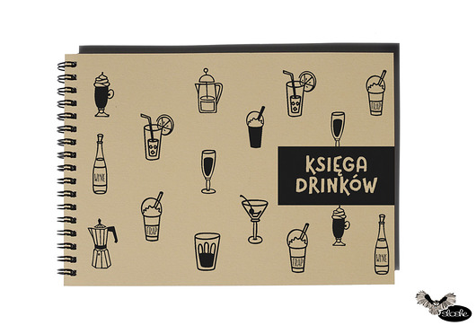 Księga drinków, recycled notatnik Sowia Aleja